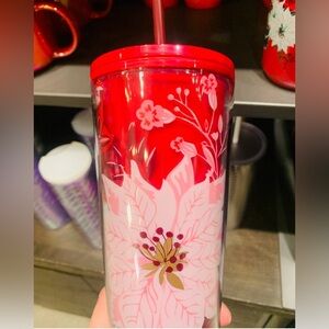 Starbucks Fox Point-setter Cup Opal Pearl Iridescent Tumbler Venti 24oz New 2022